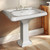 Whitehaus 29" Traditional Pedestal Sink with an Integrated Large Rectangular Bowl, Widespread Faucet Drilling, Dual Soap Ledges, Decorative Trim and Overflow - White