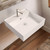 Whitehaus 20" Rectangular Wall Mount Basin with Single Faucet Drilling and Overflow - White