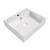 Whitehaus 20" Rectangular Wall Mount Basin with Single Faucet Drilling and Overflow - White