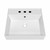 Whitehaus 20" Rectangular Wall Mount Basin with Widespread Faucet Drilling and Overflow - White