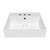 Whitehaus 20" Rectangular Wall Mount Basin with Widespread Faucet Drilling and Overflow - White