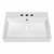 Whitehaus 24" Rectangular Wall Mount Basin with Widespread Faucet Drilling and Overflow - White