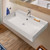Whitehaus 32" Rectangular Wall Mount Basin with Single Faucet Drilling and Overflow - White