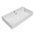 Whitehaus 32" Rectangular Wall Mount Basin with Single Faucet Drilling and Overflow - White