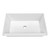 Whitehaus 24" Rectangular Semi-Recessed Basin with Center Drain Location - White