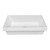 Whitehaus 24" Rectangular Semi-Recessed Basin with Center Drain Location - White
