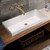 Whitehaus 32" Rectangular Semi-Recessed Basin with Center Drain Location - White