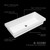 Whitehaus 32" Rectangular Semi-Recessed Basin with Center Drain Location - White
