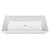 Whitehaus 32" Rectangular Semi-Recessed Basin with Center Drain Location - White