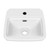 Whitehaus 13" Rectangular Wall Mount Basin with Overflow Control Ledge, Single Faucet Drilling and Overflow - White