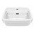 Whitehaus 13" Rectangular Wall Mount Basin with Overflow Control Ledge, Single Faucet Drilling and Overflow - White
