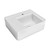 Whitehaus 22" Rectangular Wall Mount Basin with Single Faucet Drilling and Rear Center Drain Location - White