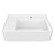 Whitehaus 26" Rectangular Wall Mount Basin with Single Faucet Drilling and Rear Center Drain Location - White