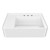 Whitehaus 26" Rectangular Wall Mount Basin with Widespread Faucet Drilling and Rear Center Drain Location - White