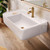 Whitehaus 30" Rectangular Wall Mount Basin with Single Faucet Drilling and Rear Center Drain Location - White