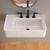 Whitehaus 30" Rectangular Wall Mount Basin with Widespread Faucet Drilling and Rear Center Drain Location - White