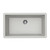 HamatUSA SiOStone 33" Granite Undermount Large Single Bowl Kitchen Sink, Thunder - SIO-3319SU-TH