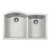 HamatUSA SiOStone 33" Undermount Double Bowl Granite Kitchen Sink, Thunder - SIO-3321DAUR-TH