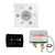 Thermasol Wellness Shower Package - Serenity Advanced Rainhead (Square) + SignaTouch Control (Recessed, Black Trim) + Digital Shower Valve, White - WSPSS-WHT