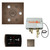 Thermasol Total Wellness Package - Serenity Advanced Rainhead (Square) + SignaTouch Control (Recessed, Black Trim) + Digital Shower Valve + Steam Head Kit (Square), Antique Nickel - TWPSS-AN