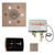 Thermasol Total Wellness Package - Serenity Advanced Rainhead (Square) + SignaTouch Control (Recessed, Black Trim) + Digital Shower Valve + Steam Head Kit (Square), Satin Nickel - TWPSS-SN