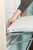IRON-A-WAY Built-in Ironing Center with 42 Inch Swiveling Ironing Board, Electrical System, Hot Iron Storage with Flat Maple Door, Left Hinged - MAE42WDU-L