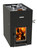 Harvia Linear 22 Wood Burning Sauna Heater | Greenflame | 30L Front Water Tank | Black - WKLI20GESM
