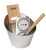 Harvia Deluxe Stainless Steel Bucket, Ladle, & Thermometer/Hhydrometer Set - SA006