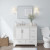 Foremost Ashlow 42" Vanity Cabinet with White Engineered Stone Top  & Undermount Sink (offset bowl), White Oak - AWWVT4219D