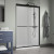 Craft + Main Cove Frameless Sliding Shower Door 42" x 65" With Clear Glass - Matte Black Trim - CVSS4265-CL-MB Craft + Main Cove Frameless Sliding Shower Door 42" x 65" With Clear Glass - Matte Black Trim - CVSS4265-CL-MB