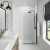 Craft + Main Marina® 34" x 76" Clear Glass Shower Screen - Matte Black Trim - MRSC3476-CL-MB