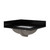Foremost 25" x 22" Black Galaxy Quartz Vanity Top with White Rectangular Sink Bowl - 4" Centerset - QZ25224BGR