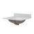 Craft + Main 25" W x 22" D Carrara Vita Quartz Vanity Countertop with White Sink Bowl - 4" Centerset - QZ25224CVR
