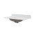 Foremost 37" x 22" Snow White Quartz Vanity Top with White Rectangular Sink Bowl - Single hole - QZ37221SWR