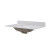 Craft + Main 37" x 22" Carrara Vita Quartz Vanity Top with White Rectangular Sink Bowl - 8" Widespread - QZ37228CVR