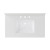 Craft + Main 37" x 22" Snow White Quartz Vanity Top with White Rectangular Sink Bowl - 8" Widespread - QZ37228SWR