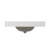 Craft + Main 37" x 22" Snow White Quartz Vanity Top with White Rectangular Sink Bowl - 8" Widespread - QZ37228SWR