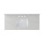 Craft + Main 49" W x 22" D Calacatta Bianco Quartz Vanity Top with White Rectangular Sink Bowl - 8" Widespread - QZ49228CBR