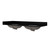 Foremost 61" x 22" Black Galaxy Quartz Vanity Top with 2 White Rectangular Sink Bowls, 8" Widespread - QZ61228BGR