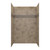 Craft + Main Reflections Tile Glue Up Shower Wall Panel with Hexagon Accent Panel in Stone Mesa - 60" x 36" x 96" - RFL603696-SMH