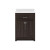Craft + Main Reese 24" Vanity Cabinet with White Cultured Marble Top & Sink, Mocha - RSMVT2534