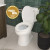 Craft + Main Easley Flush Guard 1.28 GPF Elongated Complete 2-Piece Toilet, White - TL-5800AF-EW