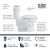 Craft + Main Easley Flush Guard 0.8 GPF Ultra Eff Plus Height Elongated Complete 2-Piece Toilet, White - TL-5800AFHV-EW