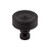 Top Knobs Brixton Ridged 1 1/4" Diameter Round Knob, Flat Black - TK881BLK
