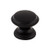 Top Knobs Flat Top 1 3/8" Diameter Round Knob, Flat Black - M1875