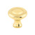 Top Knobs Swirl Cut 1 1/4" Diameter Round Knob, Polished Brass - M324