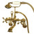 Kingston Brass Wall Mount Clawfoot Tub Filler Faucet with Hand Shower - Polished Brass CC57T2
