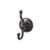 Top Knobs Edwardian Bath Double Hook - Oil Rubbed Bronze - Plain Backplate - ED2ORBD