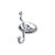 Top Knobs Edwardian Bath Double Hook - Oval Backplate, Polished Chrome - ED2PCC