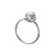 Top Knobs Edwardian Bath Ring - Rope Backplate, Polished Chrome - ED5PCF